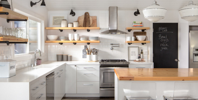 Image of The Pros and Cons of Upper Kitchen Cabinets vs. Open Shelves